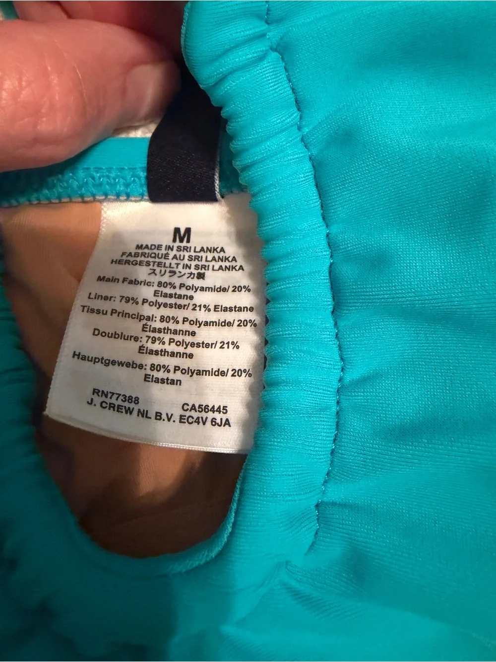 J.Crew Factory Aqua Halter Keyhole One Piece Swimsuit Size M